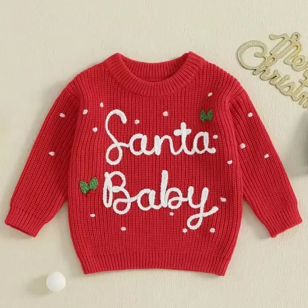 Festive Red 'Santa Baby' Sweater